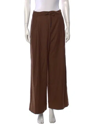 Pre-owned Me+em Wool Wide Leg Pants In Brown