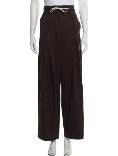Pre-owned Me+em Wool Wide Leg Pants In Brown