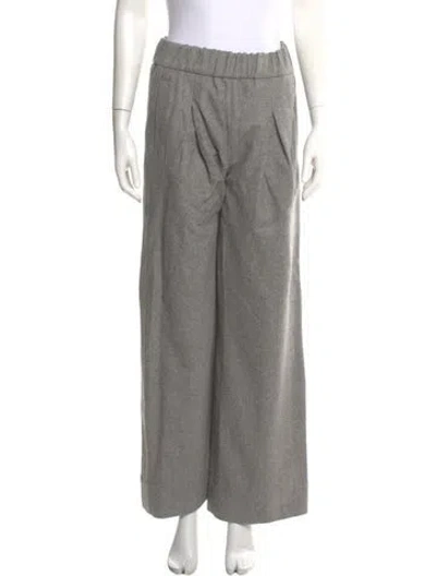 Pre-owned Me+em Wool Wide Leg Pants In Gray