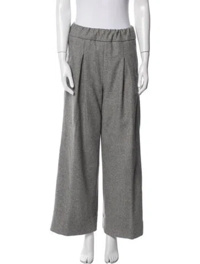 Pre-owned Me+em Wool Wide Leg Pants In Gray