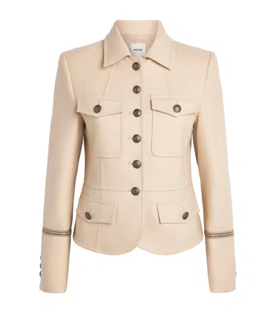 Me+em Wool-blend Military Jacket In Brown