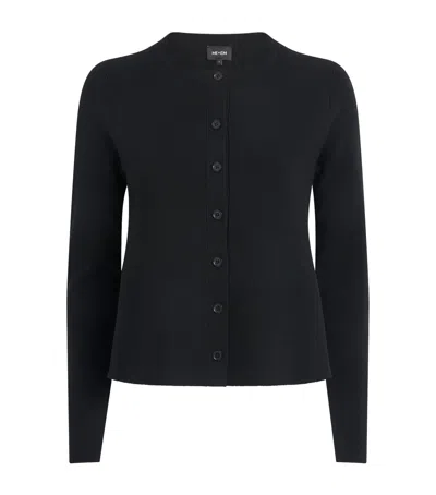 Me+em Wool-blend Swing Cardigan In Black