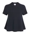Me+em Wool-blend Swing T-shirt In Navy
