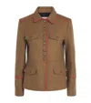 Me+em Wool-blend Utility Blazer In Green