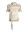 Me+em Wool-cashmere Stripe Barely There T-shirt In Neutral