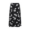 Me Esse Women's Vivienne Roses Print Pleated Midi Skirt In Coal Black In Black