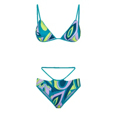 Me Fui - Bikini Fantasia Verde Mf23-0130x1 In Blue