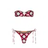 Me Fui - Bikini Fascia Fantasia Rombi Mf24-0601x1 In Red