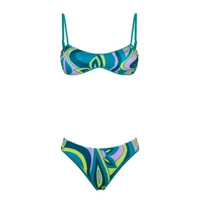 Me Fui - Bikini Fascia Fantasia Verde Mf23-0131x1 In Green
