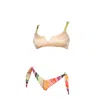 Me Fui - Bikini Top Beige/fuxia M22-0312x2 In Neutral