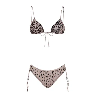 Me Fui - Bikini Triangle Fantasia Leopardato Mf23-0540x1 In Brown