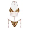 Me Fui - Bikini Triangle Fantasia Verde/marr. Mf23-0370x1