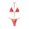 Me Fui - Bikini Triangle Fantasy Orange Mf24-0020x1 In Multi