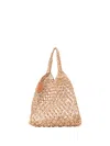 Me Fui Braided-handle Tote Bag In Brown