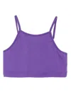 Me Fui Ribbed Spaghetti-strap Tank Top In Blue