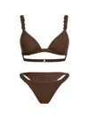 Me Fui Ruched-strap Bikini In Multi
