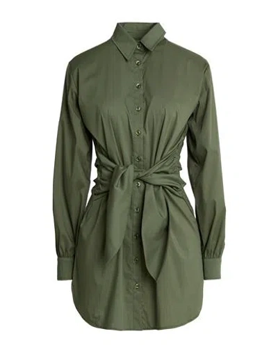 Me Fui Woman Shirt Military Green Size 10 Cotton, Nylon, Elastane