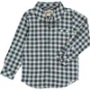 Me & Henry Men's Atwood Long Sleeve Woven Shirt In Teal & White Plaid In Multi