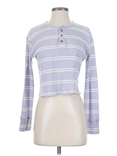 Pre-owned Me To We Long Sleeve Henley Shirt In Purple
