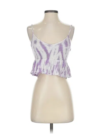 Pre-owned Me To We Tank Top Purple Strapless Neckline Tops