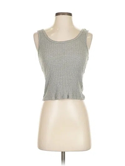 Pre-owned Me To We Tank Top Silver Strapless Neckline Tops