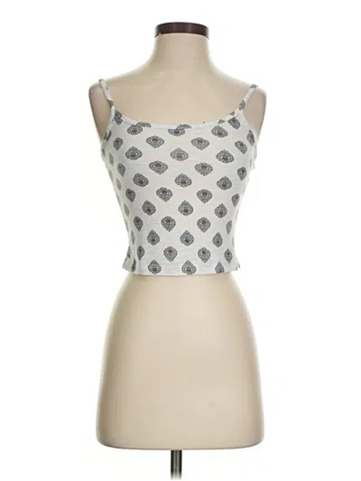 Pre-owned Me To We Tank Top Silver Strapless Neckline Tops