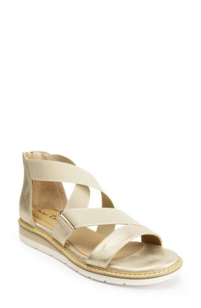 Me Too Alisa Wedge Sandal In Lgiht Gold