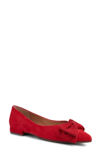 Me Too Alize Bow Pointed Toe Flat In Red
