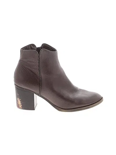 Pre-owned Me Too Ankle Boots In Brown