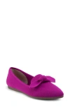 Me Too Annora Bow Pointed Toe Flat In Dark Magenta