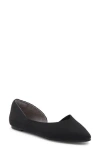 Me Too Aria Half D'orsay Flat In Black