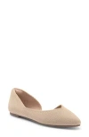 Me Too Aria Half D'orsay Flat In Sesame Metalliuc