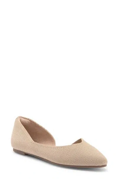 Me Too Aria Half D'orsay Flat In Sesame Metalliuc