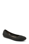 Me Too Bevin Knit Skimmer Flat In Black