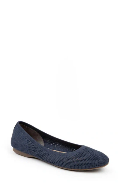 Me Too Bevin Knit Skimmer Flat In Navy