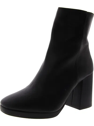 Me Too Gracen 18 Womens Faux Leather Block Heel Mid-calf Boots In Black