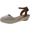 Me Too Nickie 15 Womens Ankle Strap Closed Toe Wedge Sandals In Gray