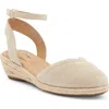 Me Too Niya Espadrille Wedge Sandal In Natural Linen