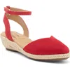 Me Too Niya Espadrille Wedge Sandal In Red