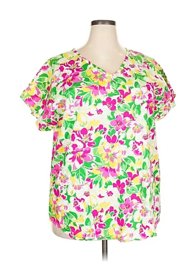 Pre-owned Me Too Short Sleeve Blouse In Pink
