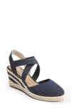 Me Too Skylen Espadrille Wedge Sandal In Nvy/ Wht Stripe