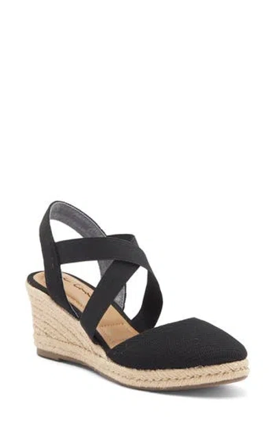 Me Too Stelle Espadrille Wedge Sandal In Black