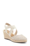 Me Too Stelle Espadrille Wedge Sandal In Natural Silver