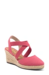 Me Too Stelle Espadrille Wedge Sandal In Pink Bliss