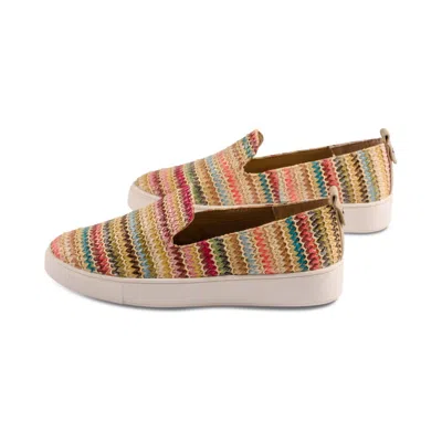 Me Too Women's Fly Rafia Slip On In Multi