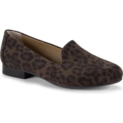 Me Too Yale Loafer In Dark Brown Multi Leopard