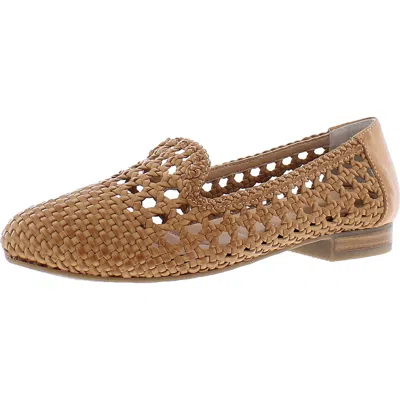 Me Too Yondra Womens Woven Slip On Penny Loafers In Brown