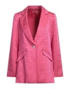 Me Unlimited &  Woman Blazer Fuchsia Size 10 Polyester, Viscose In Pink