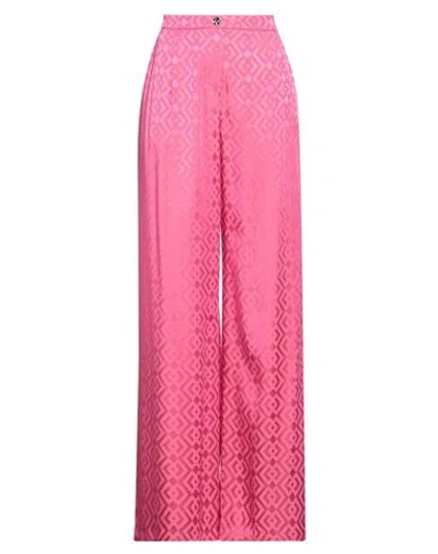 Me Unlimited &  Woman Pants Fuchsia Size 10 Polyester, Viscose In Pink