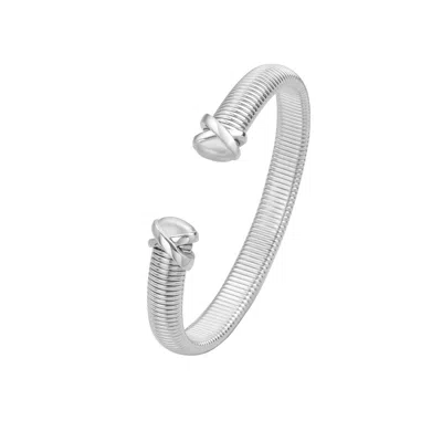 Me30 Women's Minimalism Boa Snake Chain Bangle - Silver